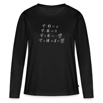 mathématicien - T-shirt manches longues Premium bio Femme - noir - Devant - Julia (174cm)