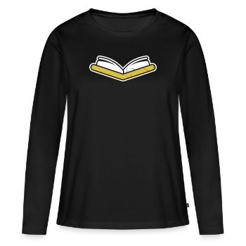 Des études allemandes - T-shirt manches longues Premium bio Femme - noir - Devant - Julia (174cm)