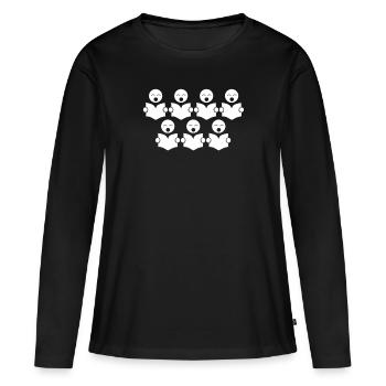 chorale - T-shirt manches longues Premium bio Femme - noir - Devant - Julia (174cm)