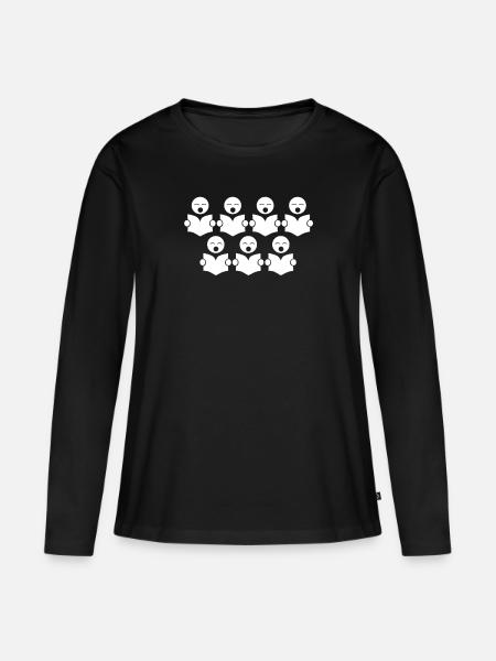 Chor - Frauen Premium Bio Langarmshirt - Schwarz