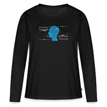 Computer - Frauen Premium Bio Langarmshirt - Schwarz - Vorne - Julia (174cm)