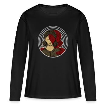Psychologie art jumeaux d'horreur Halloween - T-shirt manches longues Premium bio Femme - noir - Devant - Julia (174cm)