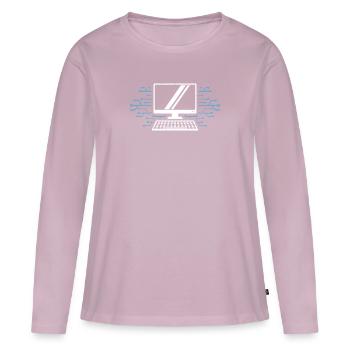 Computer - Frauen Premium Bio Langarmshirt - Altrosa - Vorne - Julia (174cm)