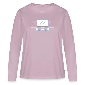 Computer - Frauen Premium Bio Langarmshirt - Altrosa - Vorne - Julia (174cm)