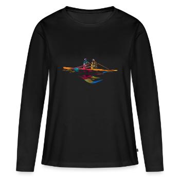 rowing - Women's Premium Organic Long Sleeve Shirt - black - Front - Julia (174cm)