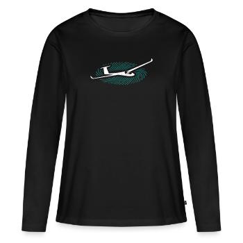 Gliding - Women's Premium Organic Long Sleeve Shirt - black - Front - Julia (174cm)
