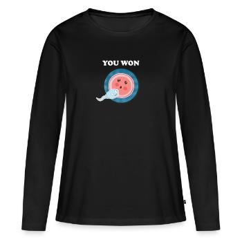 Sie haben die Evolution der menschlichen Embryologie gewonnen - Frauen Premium Bio Langarmshirt - Schwarz - Vorne - Julia (174cm)