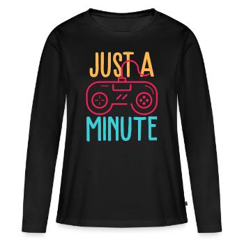 Controller Videospiele - Frauen Premium Bio Langarmshirt - Schwarz - Vorne - Julia (174cm)