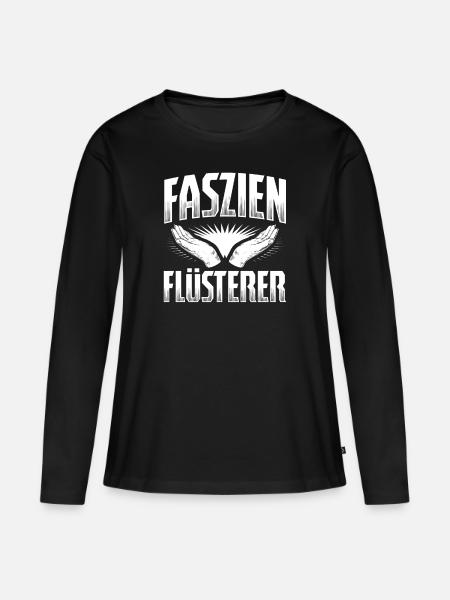Faszien Flüsterer Physiotherapeut Physiotherapie - Frauen Premium Bio Langarmshirt - Schwarz