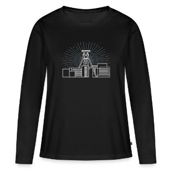 Mining - Women's Premium Organic Long Sleeve Shirt - black - Front - Julia (174cm)