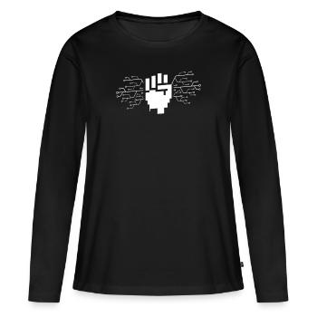 Admin - Women's Premium Organic Long Sleeve Shirt - black - Front - Julia (174cm)