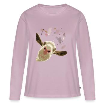 Curious Goat - Women's Premium Organic Long Sleeve Shirt - dusky pink - Front - Julia (174cm)