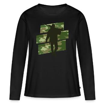 Hunter camouflage - Women's Premium Organic Long Sleeve Shirt - black - Front - Julia (174cm)