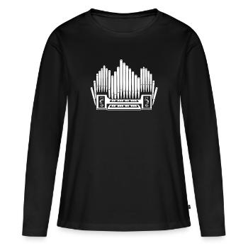 organe - T-shirt manches longues Premium bio Femme - noir - Devant - Julia (174cm)