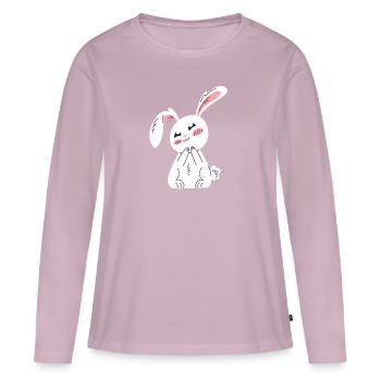 hare - Women's Premium Organic Long Sleeve Shirt - dusky pink - Front - Julia (174cm)