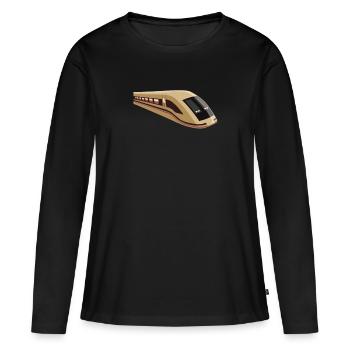 train - T-shirt manches longues Premium bio Femme - noir - Devant - Julia (174cm)