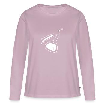 chimie - T-shirt manches longues Premium bio Femme - rose poudré - Devant - Julia (174cm)