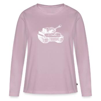 Panzer - Frauen Premium Bio Langarmshirt - Altrosa - Vorne - Julia (174cm)
