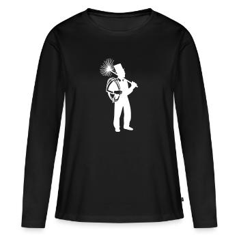 Schornsteinfeger - Frauen Premium Bio Langarmshirt - Schwarz - Vorne - Julia (174cm)