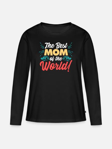 Beste Mutter - Frauen Premium Bio Langarmshirt - Schwarz