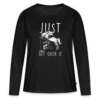 Cavaliers - T-shirt manches longues Premium bio Femme - noir - Devant - Julia (174cm)