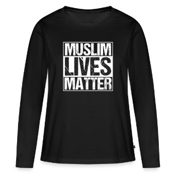 Muslim Allah Islam Mosque Hajj Islamic Reigion - Women's Premium Organic Long Sleeve Shirt - black - Front - Julia (174cm)