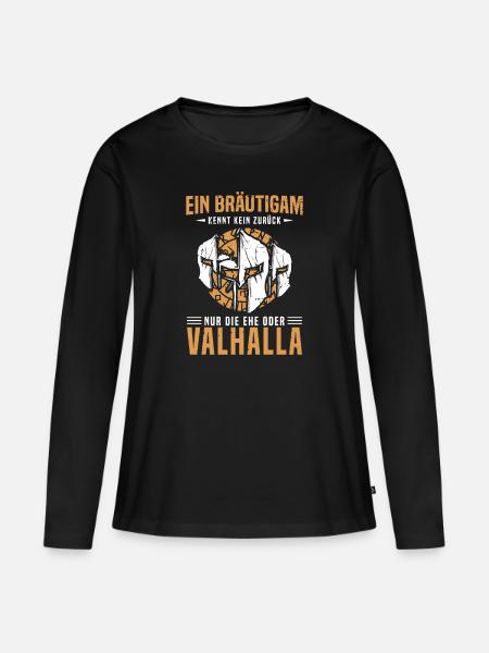 Bräutigam Kennt Kein Zurück - Frauen Premium Bio Langarmshirt - Schwarz