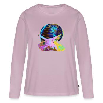 Splash Slug - Women's Premium Organic Long Sleeve Shirt - dusky pink - Front - Julia (174cm)