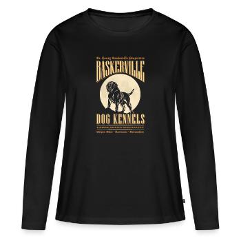 Baskerville Couleur - T-shirt manches longues Premium bio Femme - noir - Devant - Julia (174cm)
