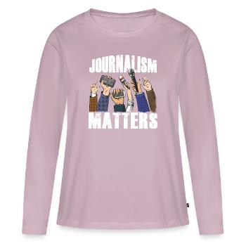 Journalism Matters Journalists Writer Author Gift - Women's Premium Organic Long Sleeve Shirt - dusky pink - Front - Julia (174cm)