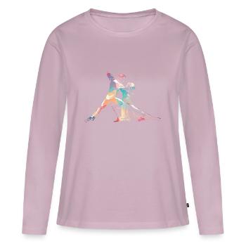Tango dance - Women's Premium Organic Long Sleeve Shirt - dusky pink - Front - Julia (174cm)