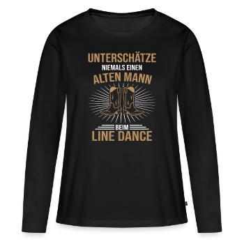 Line Linedance - T-shirt manches longues Premium bio Femme - noir - Devant - Julia (174cm)