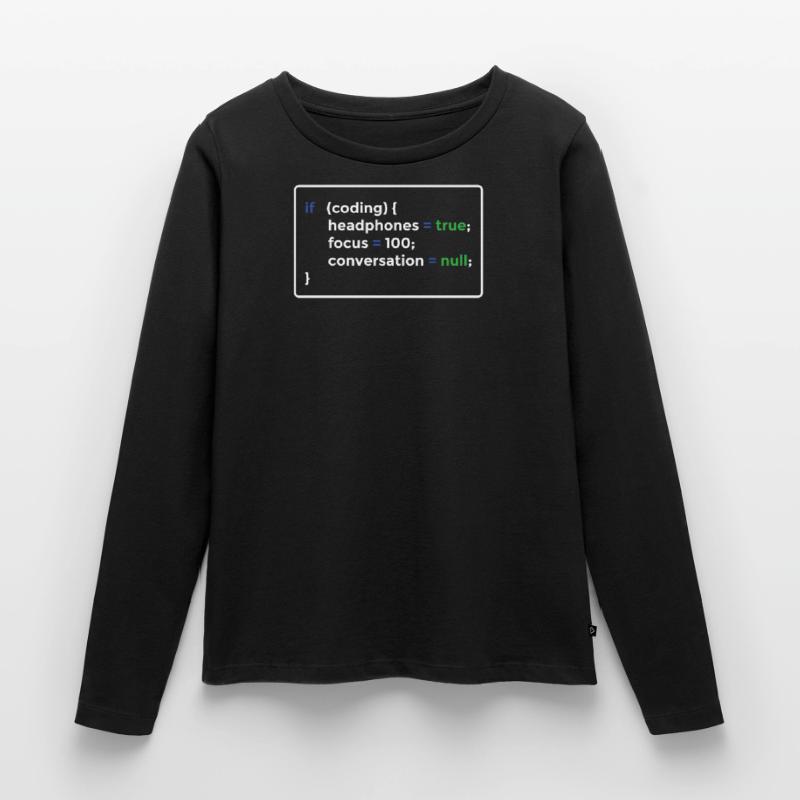 Programmierer Programmieren Frauen Premium Bio Langarmshirt