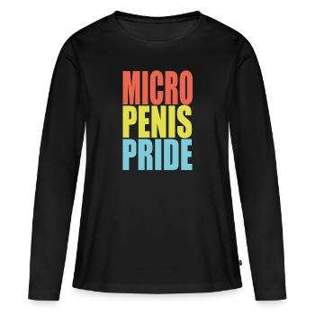 Micro penis pride - Women's Premium Organic Long Sleeve Shirt - black - Front - Julia (174cm)