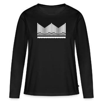 organe - T-shirt manches longues Premium bio Femme - noir - Devant - Julia (174cm)