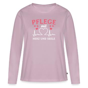Krankenhaus Krankenpfleger Krankenschwester - Frauen Premium Bio Langarmshirt - Altrosa - Vorne - Julia (174cm)