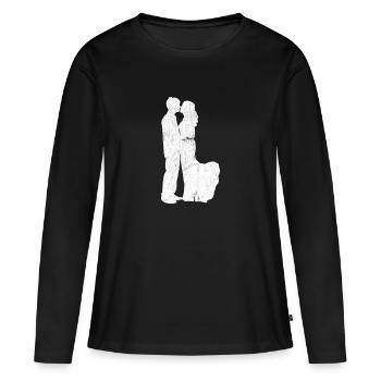 wedding - Women's Premium Organic Long Sleeve Shirt - black - Front - Julia (174cm)