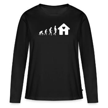 Cadeau constructeur - T-shirt manches longues Premium bio Femme - noir - Devant - Julia (174cm)