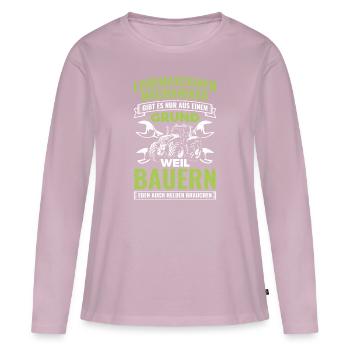 Landmaschinenmechaniker Mechaniker Landmaschinen - Frauen Premium Bio Langarmshirt - Altrosa - Vorne - Julia (174cm)
