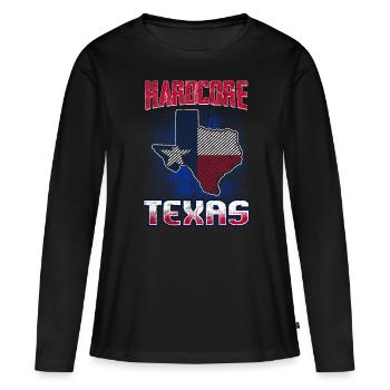 Texas - T-shirt manches longues Premium bio Femme - noir - Devant - Julia (174cm)