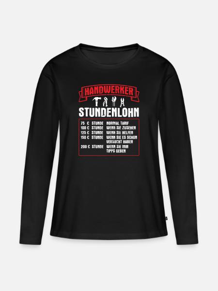 Heimwerker Handwerker Handwerk - Frauen Premium Bio Langarmshirt - Schwarz