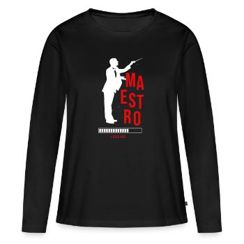 Maestro Loading Conductor Orchestra Cadeau musical - T-shirt manches longues Premium bio Femme - noir - Devant - Julia (174cm)