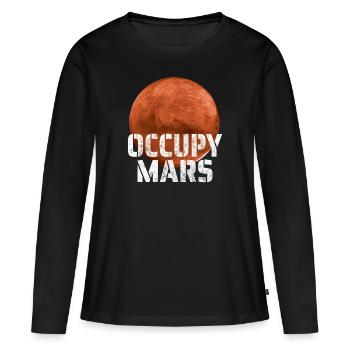 Occupy Mars Mission Vers Mars Espace Cadeau - T-shirt manches longues Premium bio Femme - noir - Devant - Julia (174cm)