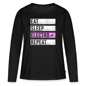 Techno Musique Electro Raver - T-shirt manches longues Premium bio Femme - noir - Devant - Julia (174cm)