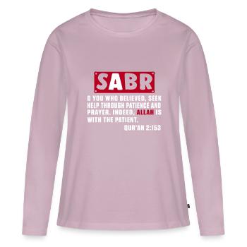 Sabr Islam Muslim Allah Moschee Koran Religion Geschenk - Frauen Premium Bio Langarmshirt - Altrosa - Vorne - Julia (174cm)