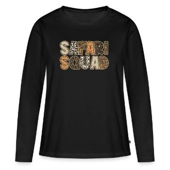 Safari Squad - T-shirt manches longues Premium bio Femme - noir - Devant - Julia (174cm)