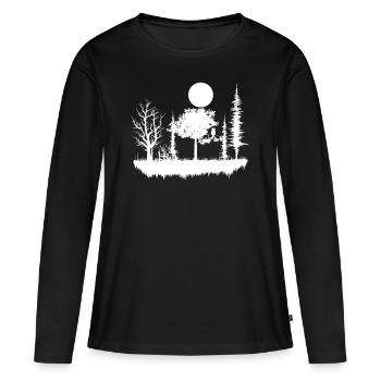 forêt nature nature nature - T-shirt manches longues Premium bio Femme - noir - Devant - Julia (174cm)