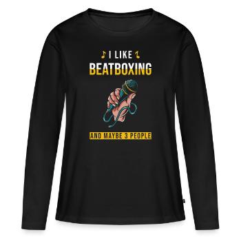 Beatbox Beatboxer Beatboxing Sort - T-shirt manches longues Premium bio Femme - noir - Devant - Julia (174cm)