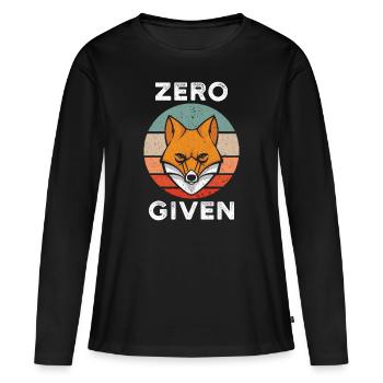 Zero Fox Given - Frauen Premium Bio Langarmshirt - Schwarz - Vorne - Julia (174cm)