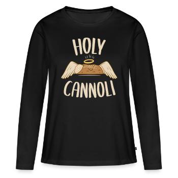 Holy Cannoli Maglietta - T-shirt manches longues Premium bio Femme - noir - Devant - Julia (174cm)